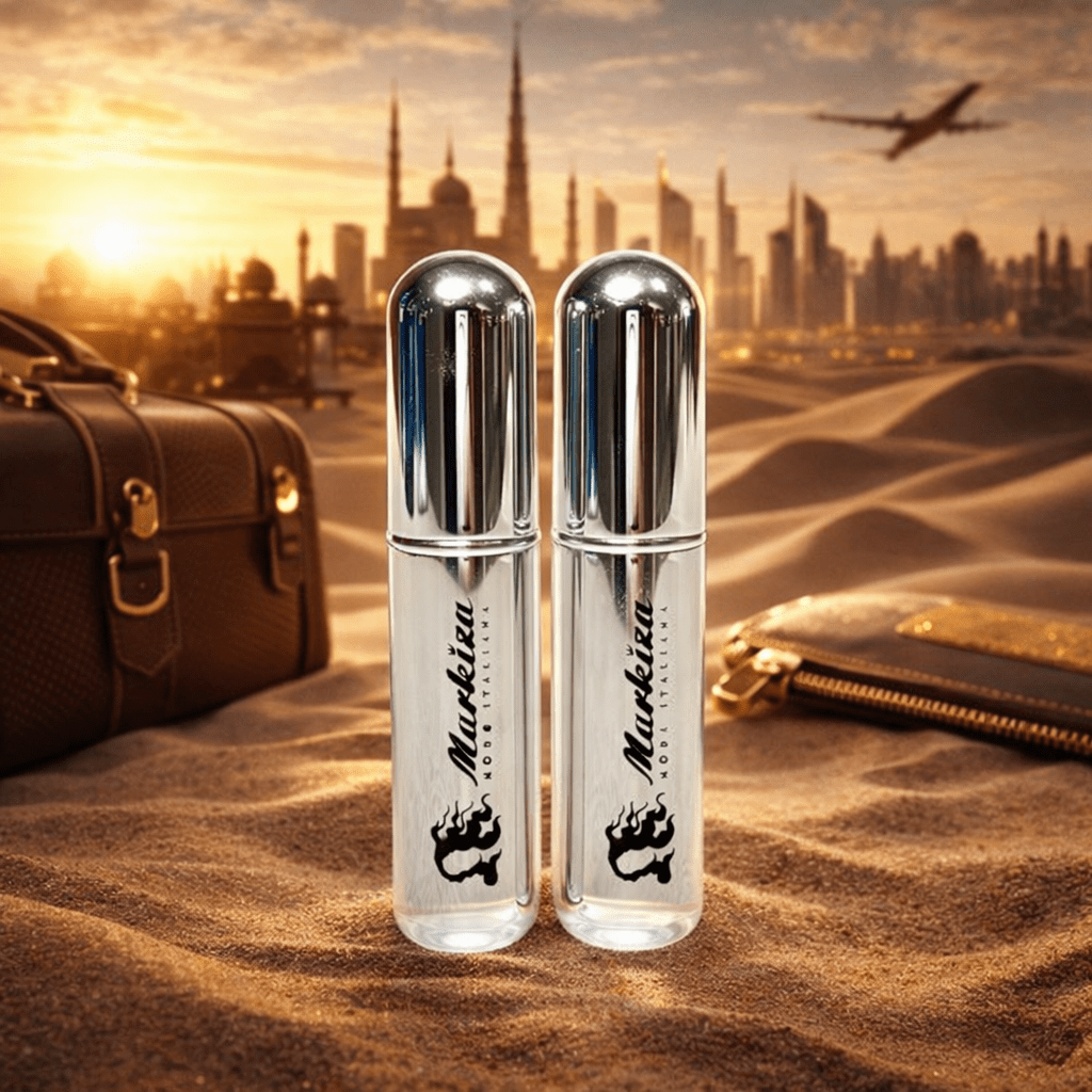 2x Mini dopĺňateľný flakón Silver - Markiza Moda Italiana