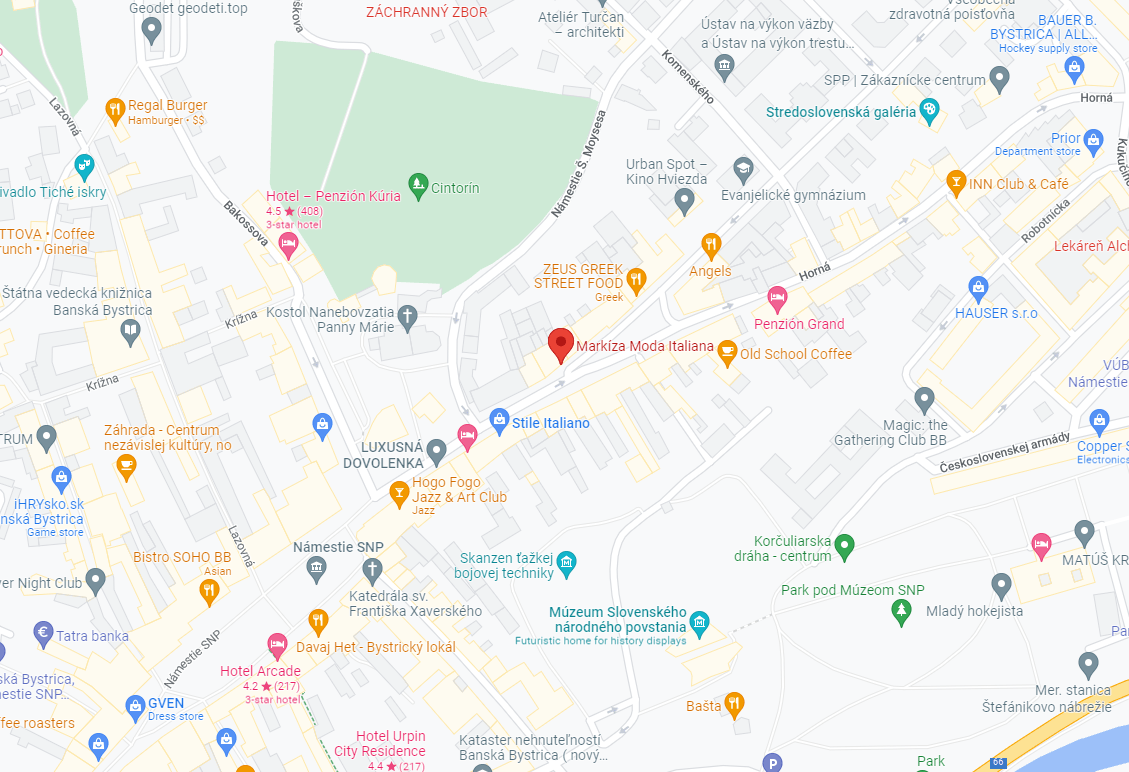 Markiza moda italiana mapa