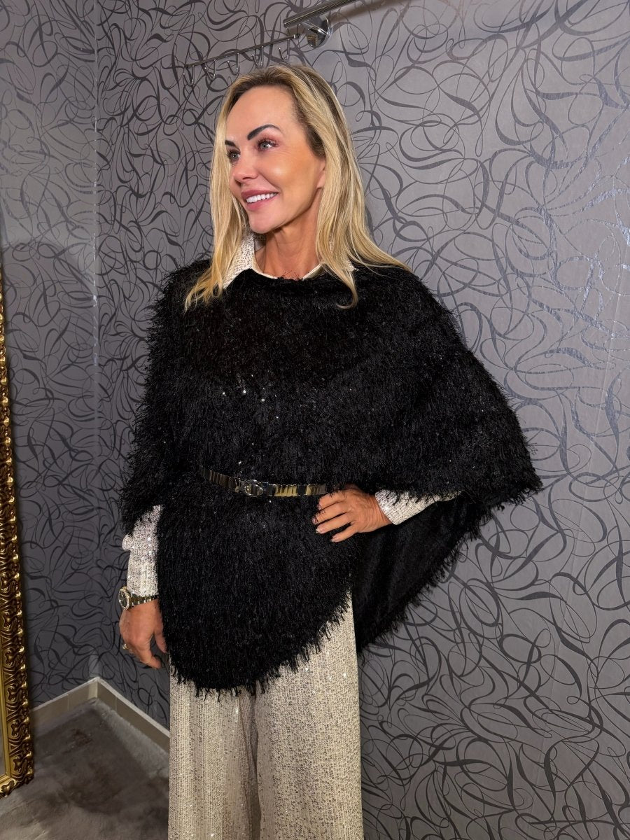 Pončo Nero - Markiza Moda Italiana