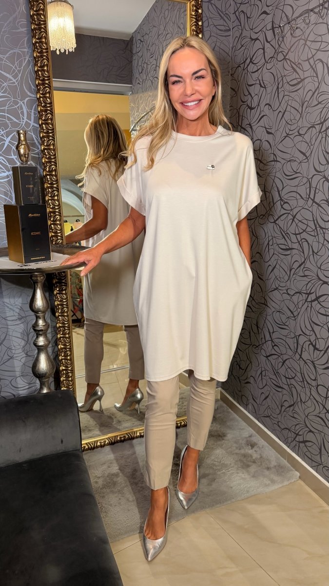 Šaty Soft + rukávniky a brošňa - Markiza Moda Italiana