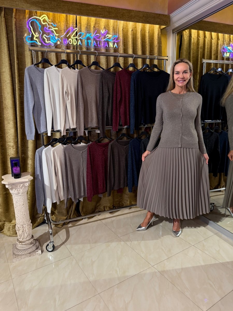 Sveter Lurex na gombičky - Markiza Moda Italiana