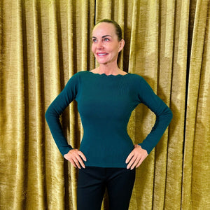 Svetrík oblúčik dlhý rukáv - Markiza Moda Italiana