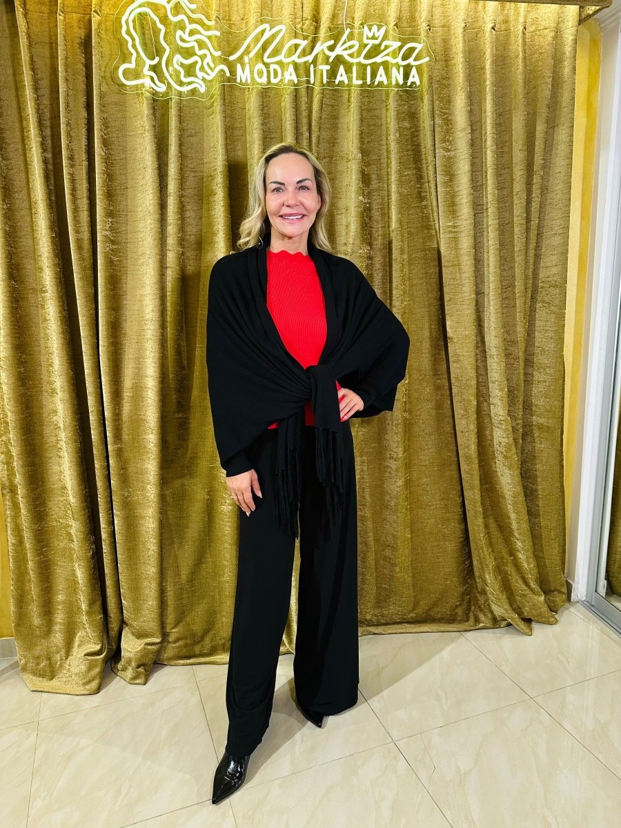 Svetrík oblúčik krátky rukáv - Markiza Moda Italiana