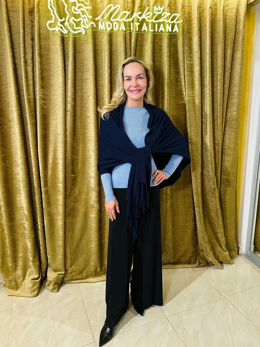 Svetrík oblúčik krátky rukáv - Markiza Moda Italiana