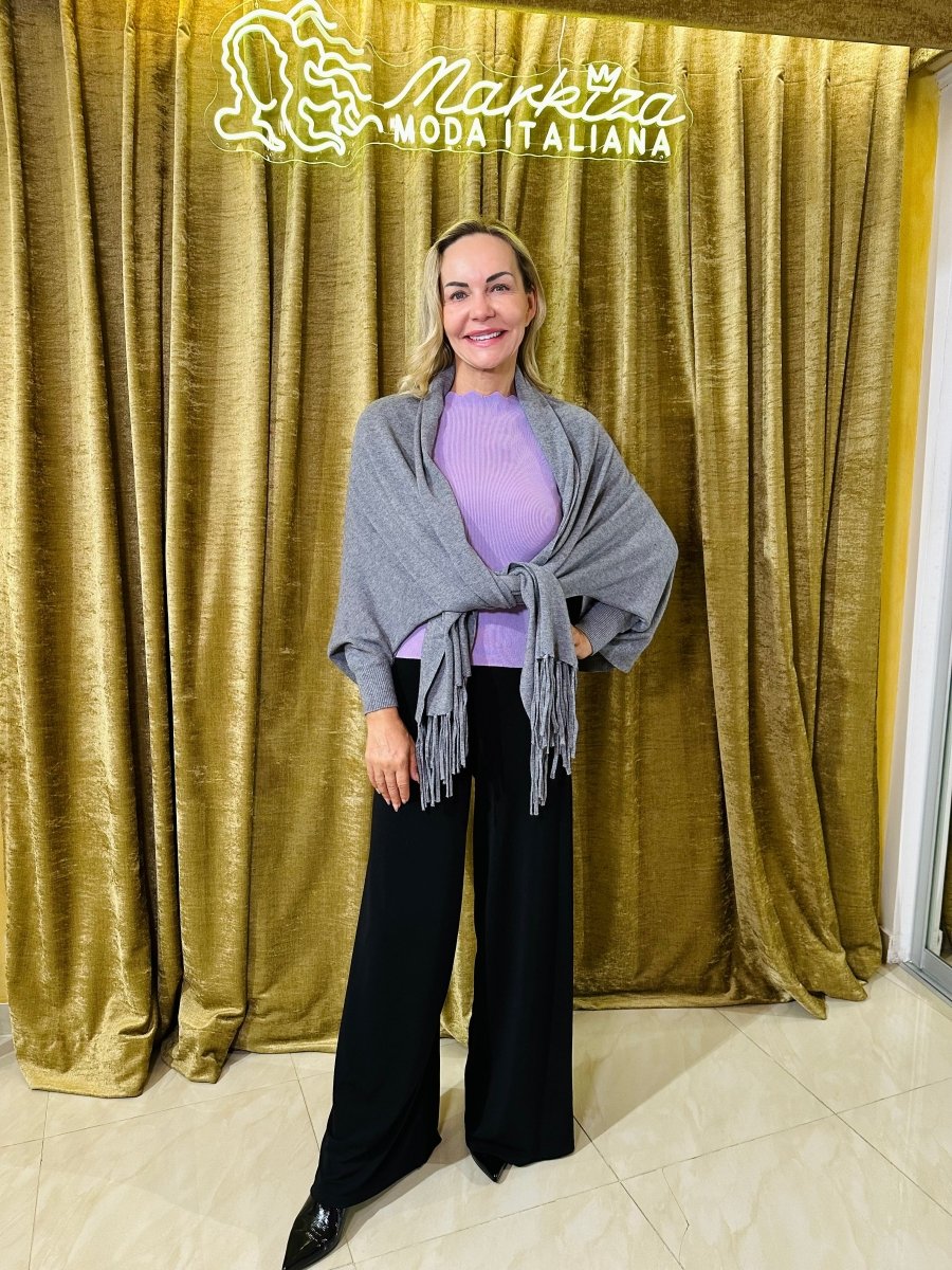 Svetrík oblúčik krátky rukáv - Markiza Moda Italiana