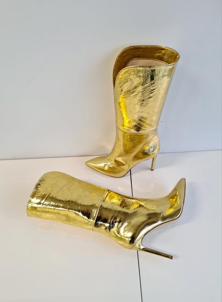 Čižmy GOLD - Markiza Moda Italiana