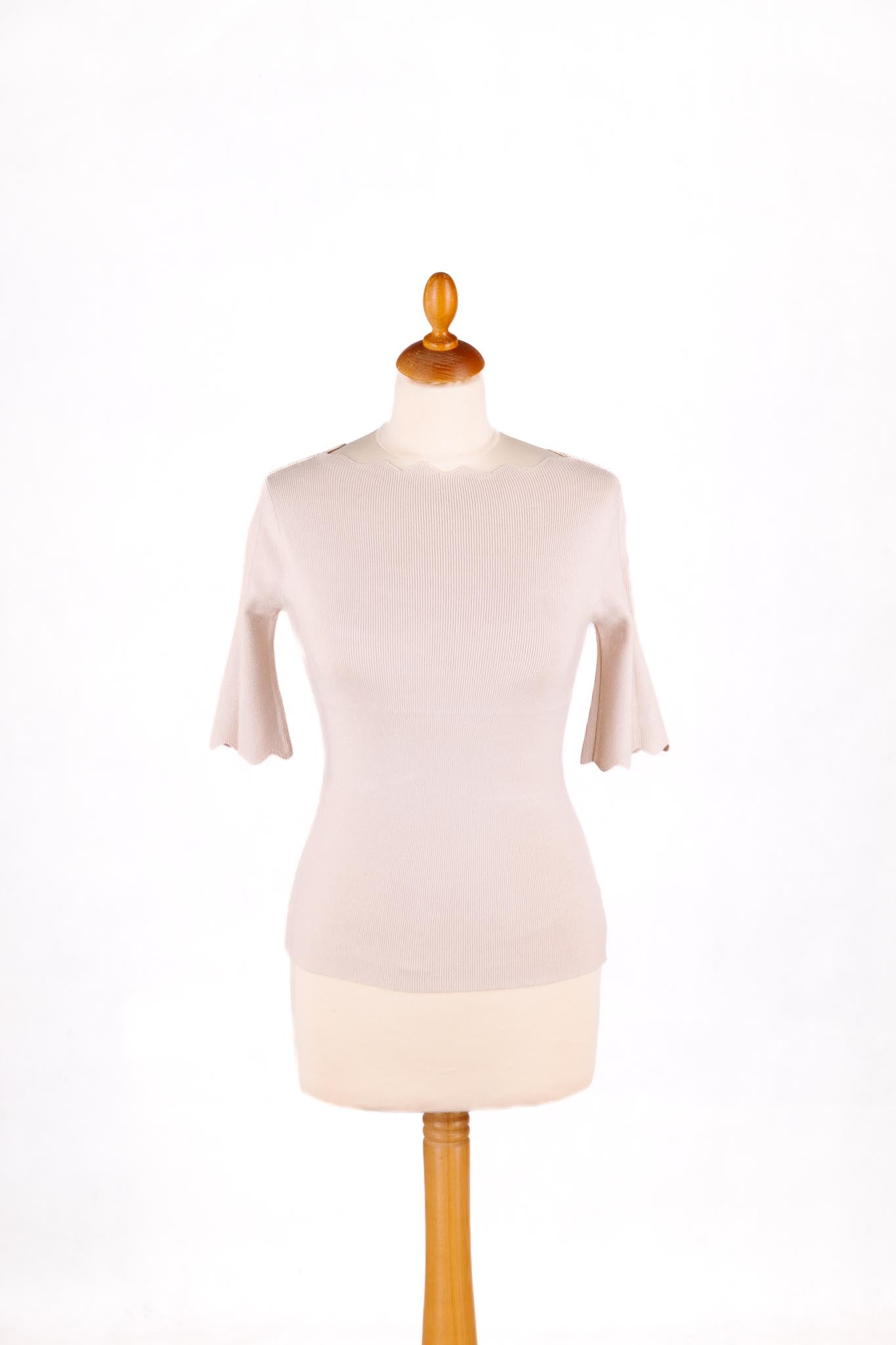 Svetrík oblúčik krátky rukáv - Markiza Moda Italiana