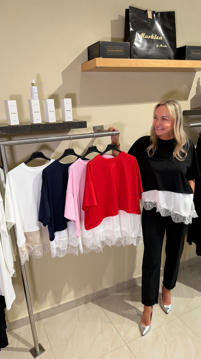 Blúzka s čipkou model 2 + krém na ruky Elixír - Markiza Moda Italiana