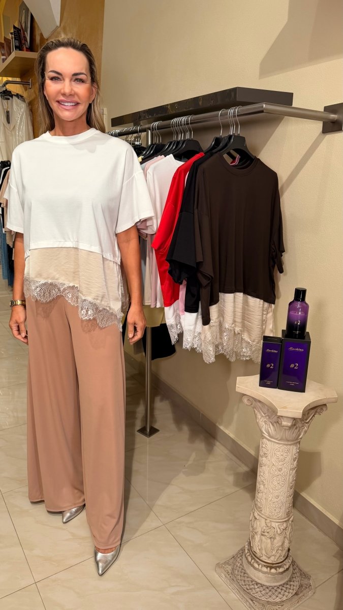 Blúzka s čipkou model 2 + krém na ruky Elixír - Markiza Moda Italiana