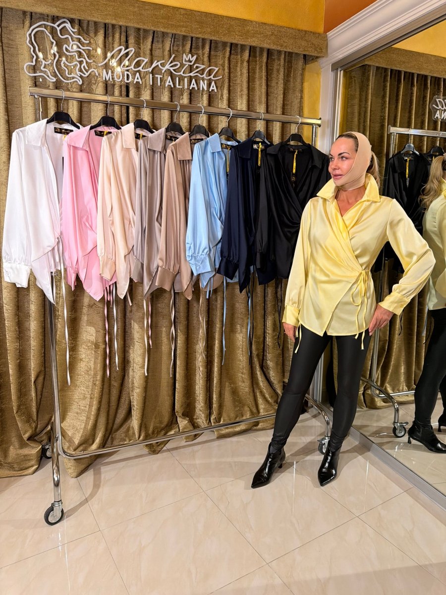Blúzka zaväzovacia - Markiza Moda Italiana