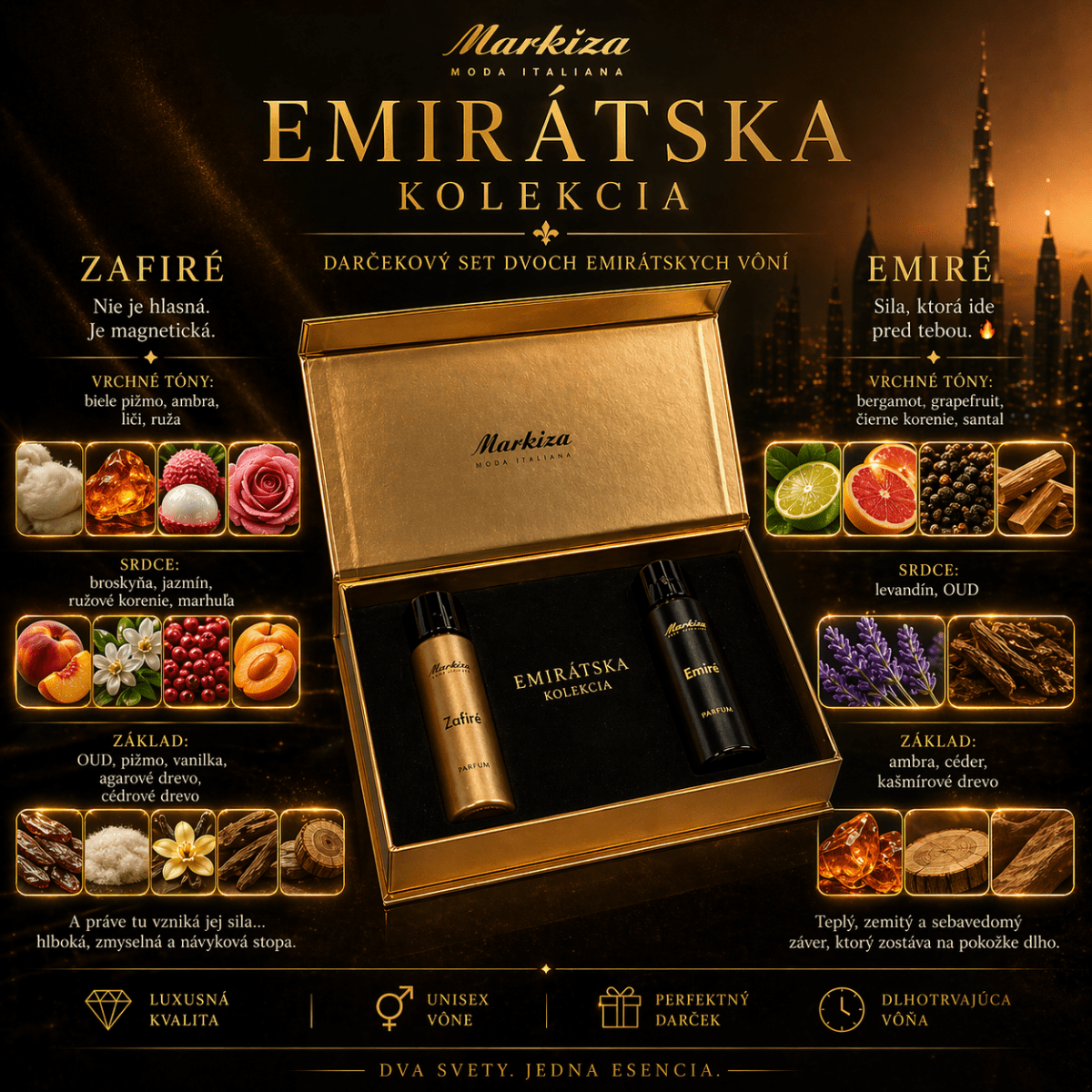Darčekový SET - EMIRÁTSKA KOLEKCIA - Markiza Moda Italiana
