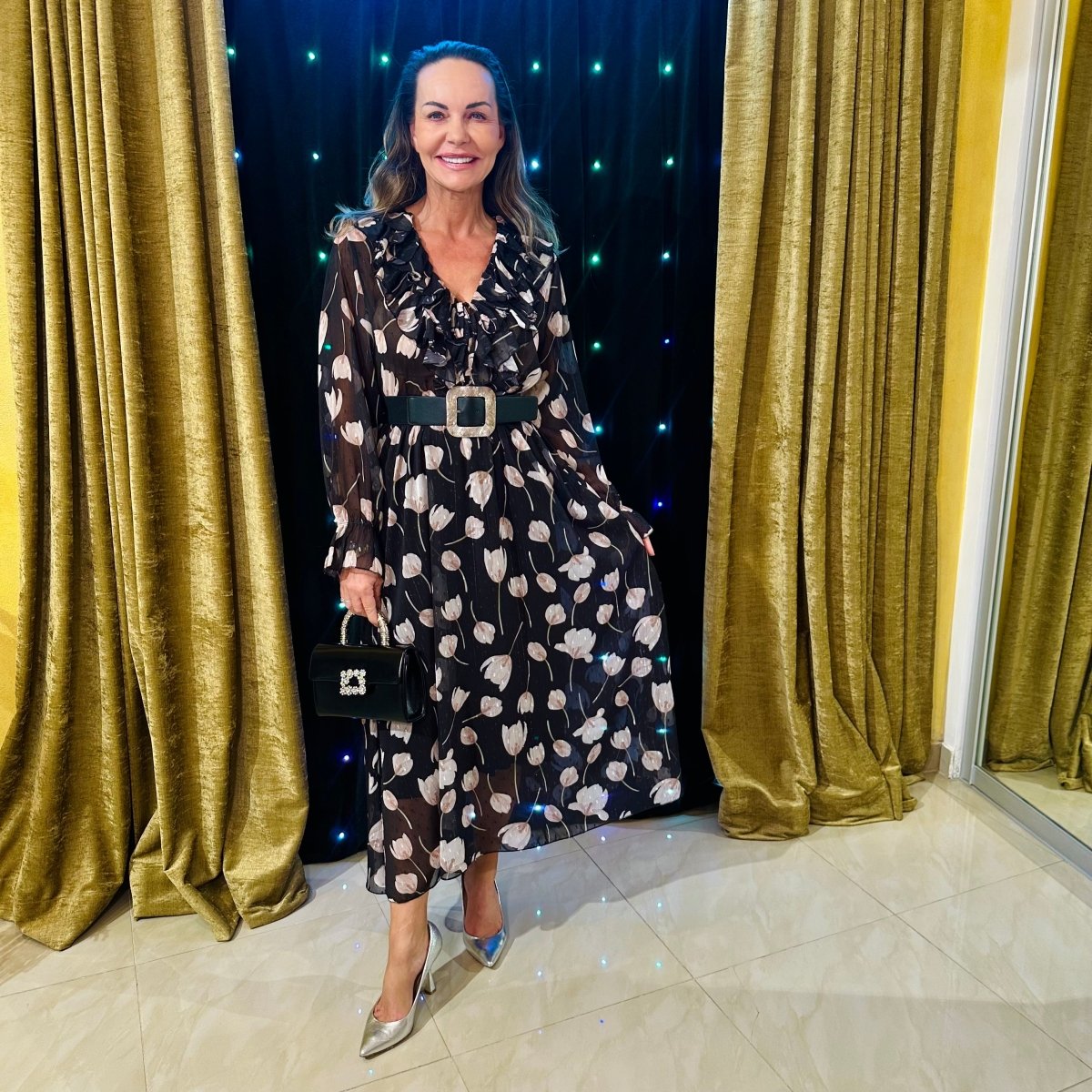 Šaty Angelika s tulipánmi - Markiza Moda Italiana
