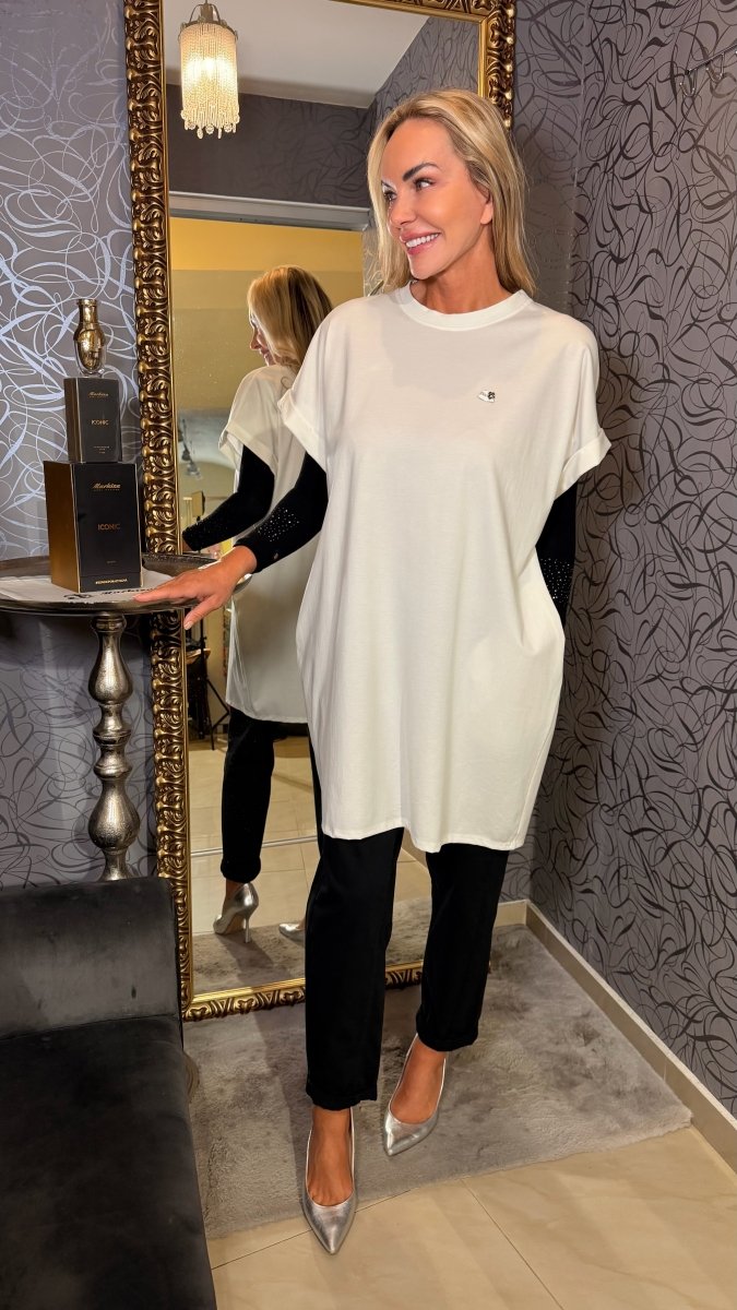 Šaty Soft + rukávniky a brošňa - Markiza Moda Italiana