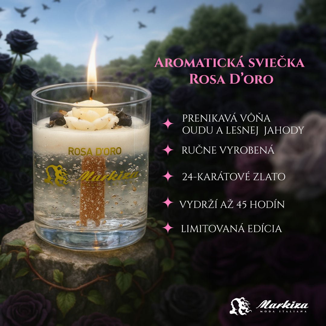 Sviečka Rosa d’Oro - Markiza Moda Italiana