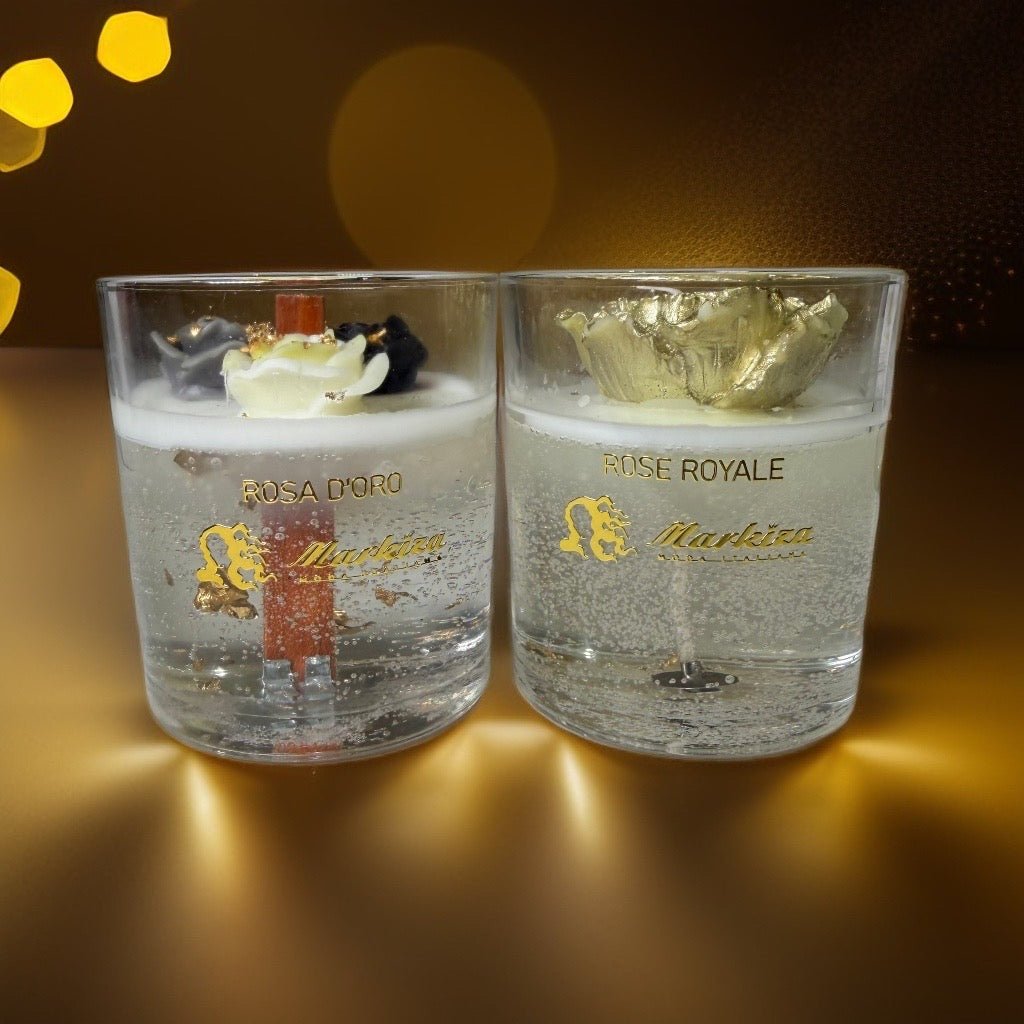 Sviečka Rose Royale + Rosa d’Oro - Markiza Moda Italiana