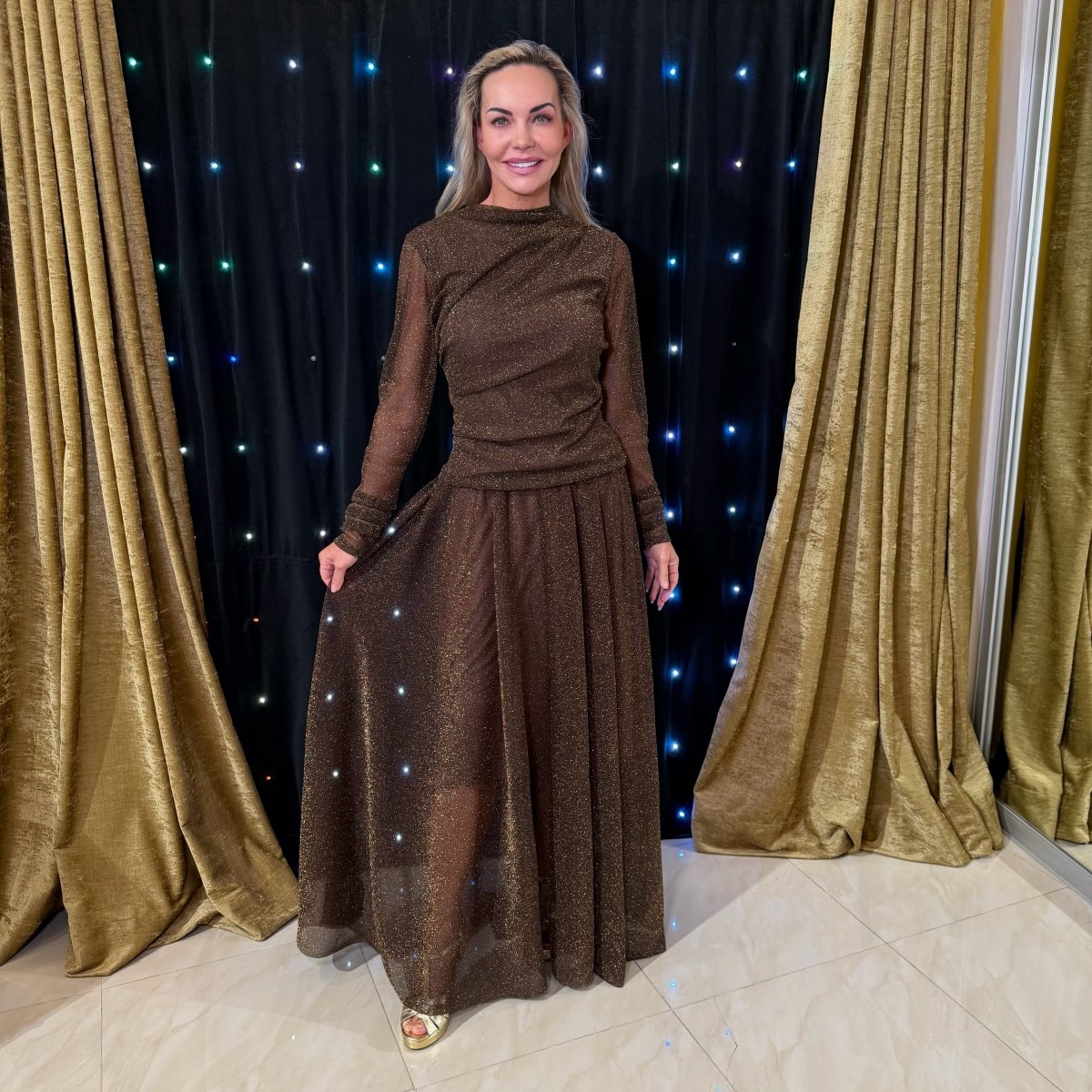 Top s dlhým rukávom Oro - Markiza Moda Italiana