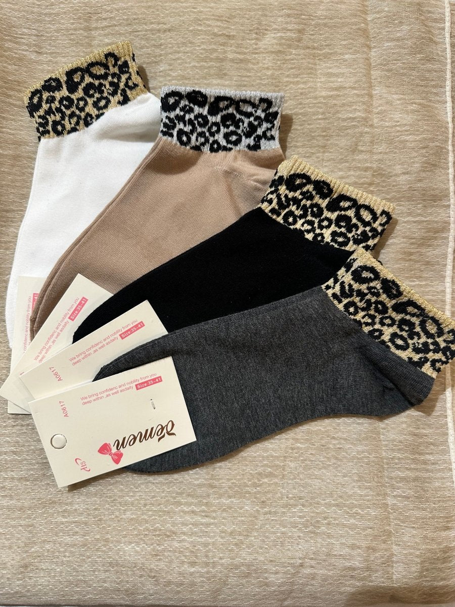 Ponožky leopard - Markiza Moda Italiana