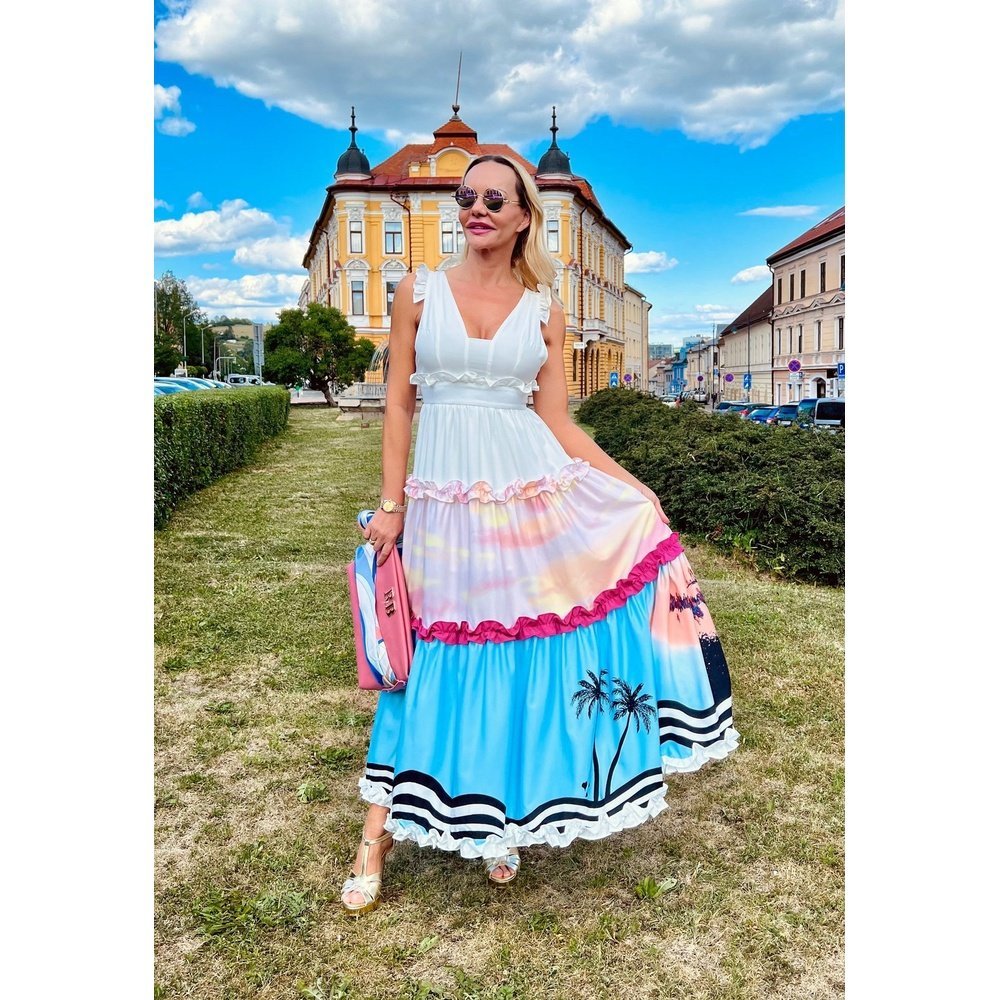 Šaty s palmami - Markiza Moda Italiana
